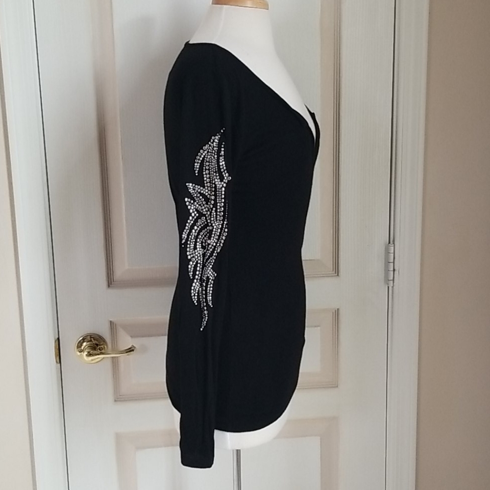 Long Sleeve Rhinestone Top nwot